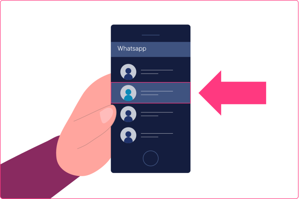An image describing a step in the CEL Solicitors help centre guide, How to download and export WhatsApp messages to your phone